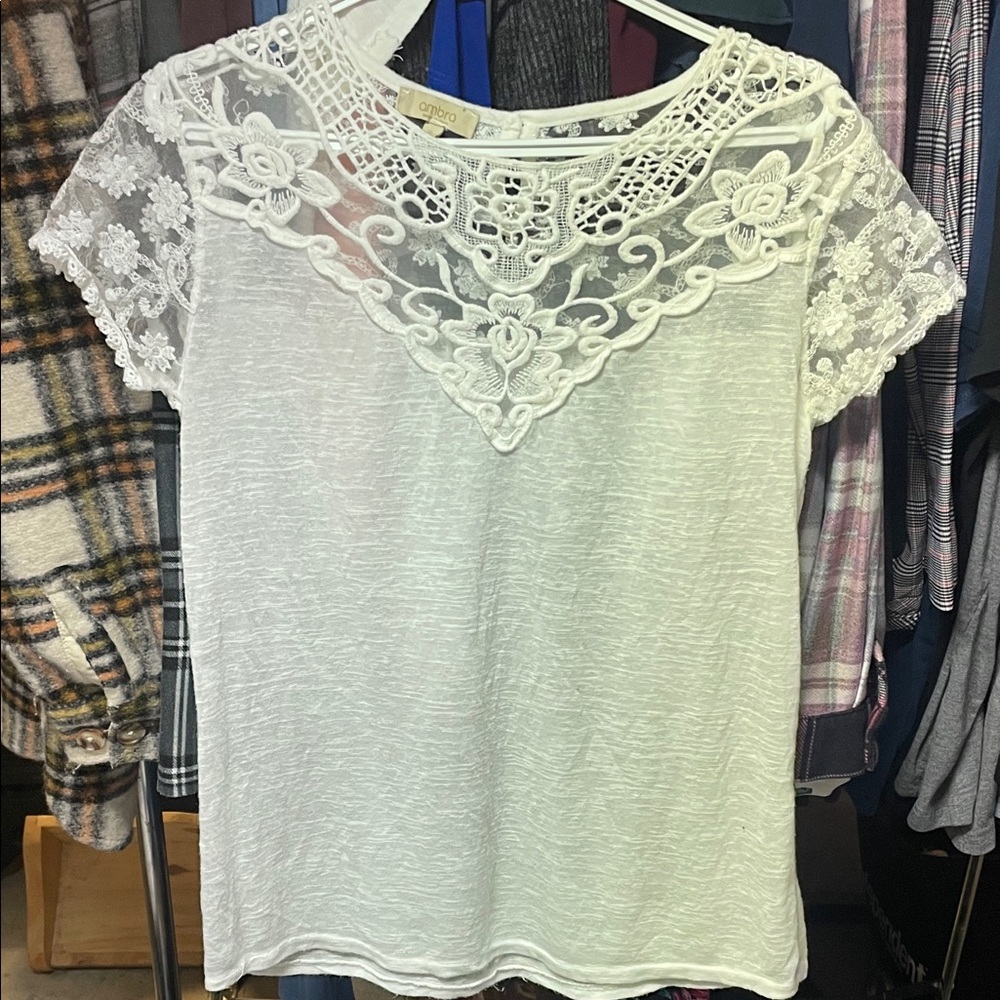 Elegant White Lace Blouse
